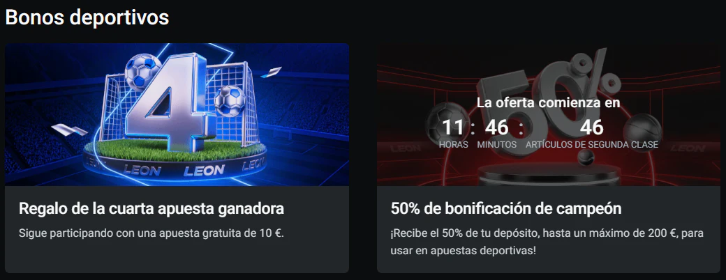 Leon Casino promociones y bonos de apuestas deportivas