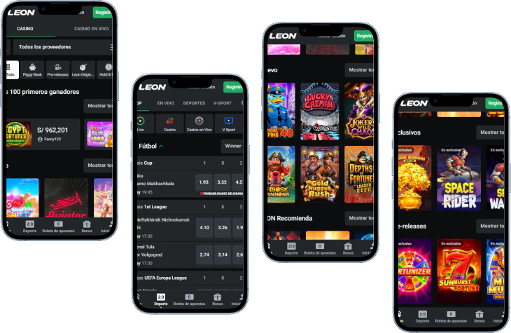 Leon Casino versión móvil con tragaperras y apuestas deportivas